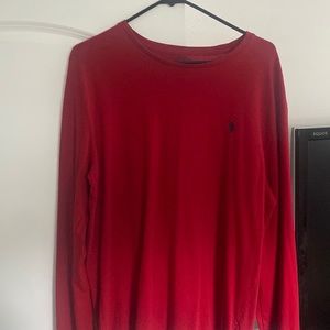 POLO by RALPH LAUREN - RED SOFT LONG SLEEVE TEE GREAT CONDITION SIZE L